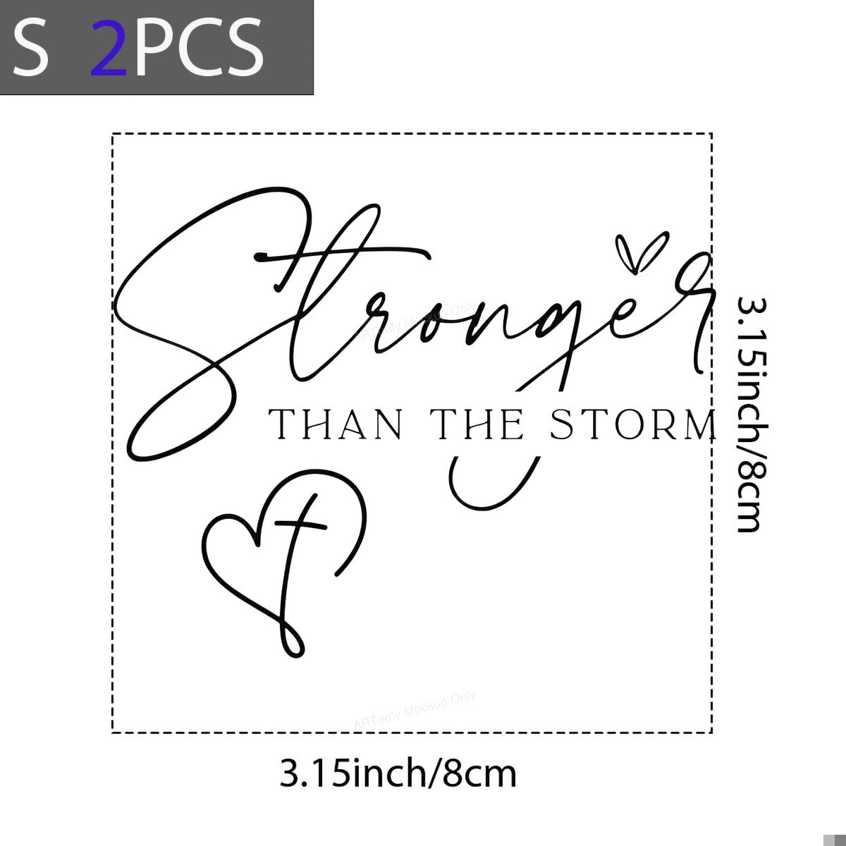 DTF Heat Transfer Iron On Sticker Iron On Heat Transfers Stronger Than The Storm Inspirational Design for Apparel Bags Jackets Clearance - 8