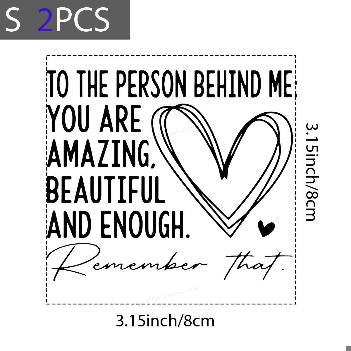 DTF Heat Transfer Iron On Sticker Iron On Heat Transfers Heartfelt Inspirational Message Design for Apparel Bags Jackets Local Warehouse - 8