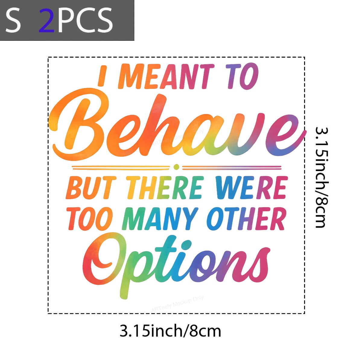 DTF Heat Transfer Iron On Sticker Iron On Heat Transfers Colorful Humorous Lettering for T Shirts Casual Wear Clearance - 8
