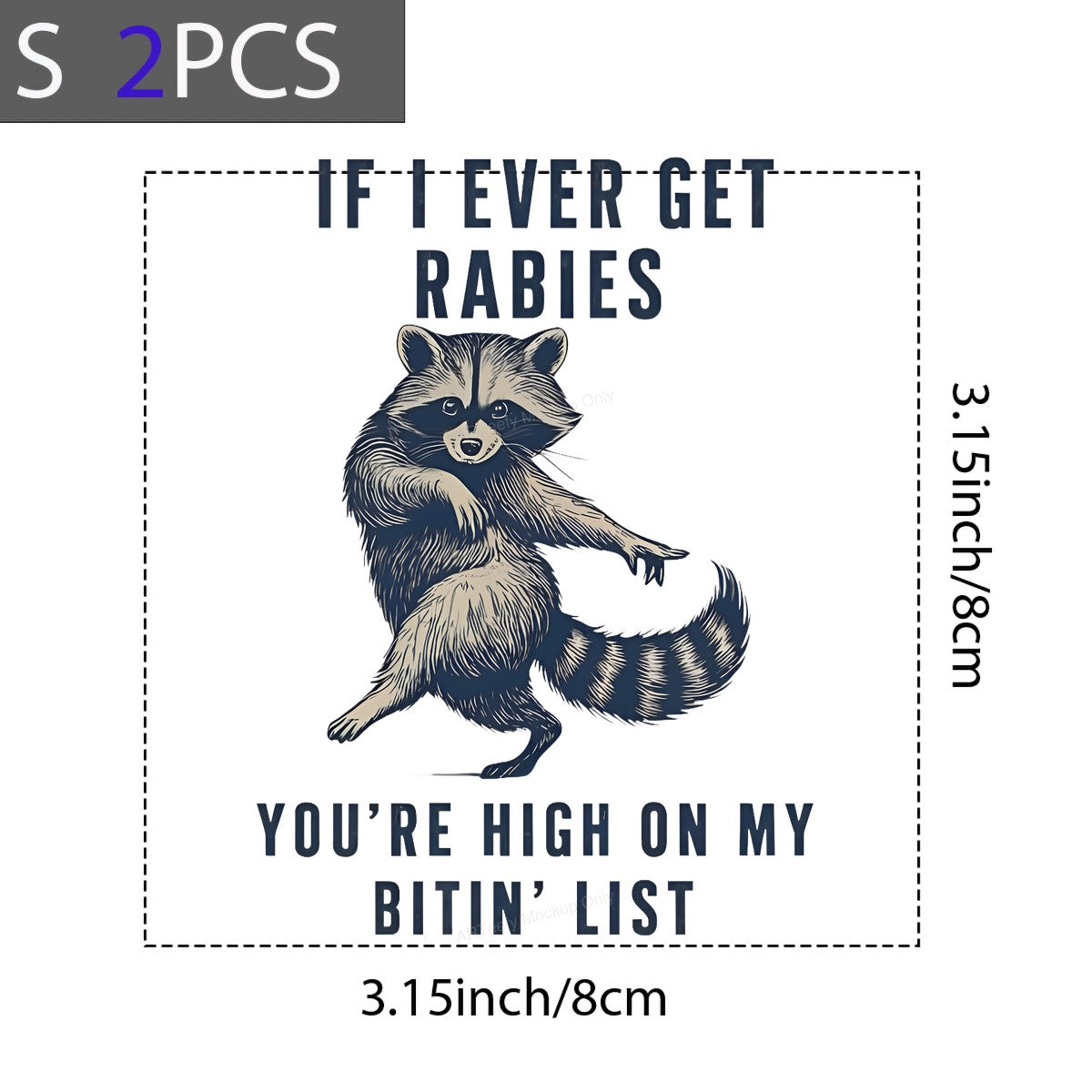 DTF Heat Transfer Iron On Sticker Iron On Heat Transfers Funny Raccoon Design for T Shirts Hoodies Clearance - 8