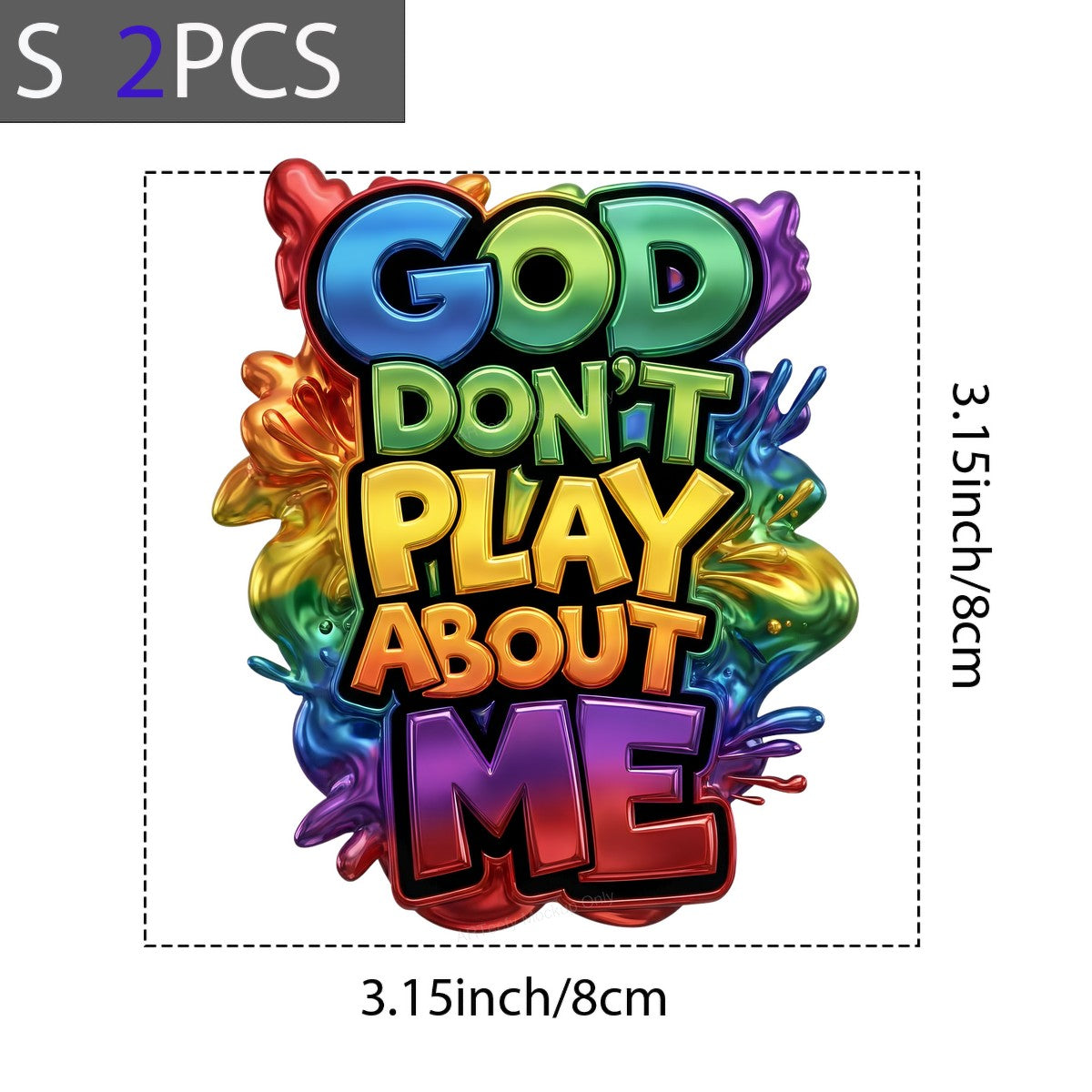 DTF Heat Transfer Iron On Sticker Iron On Heat Transfers Colorful God Don't Play About Me Design Spiritual Apparel Trend Clearance - 8