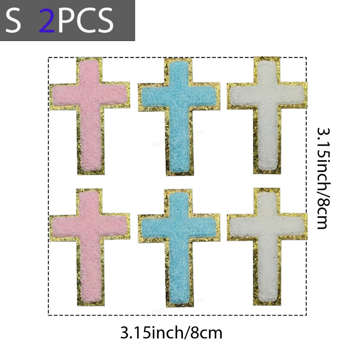 DTF Heat Transfer Iron On Sticker Iron On Heat Transfers Colorful Cross Design Religious Apparel Accessories Local Warehouse - 8