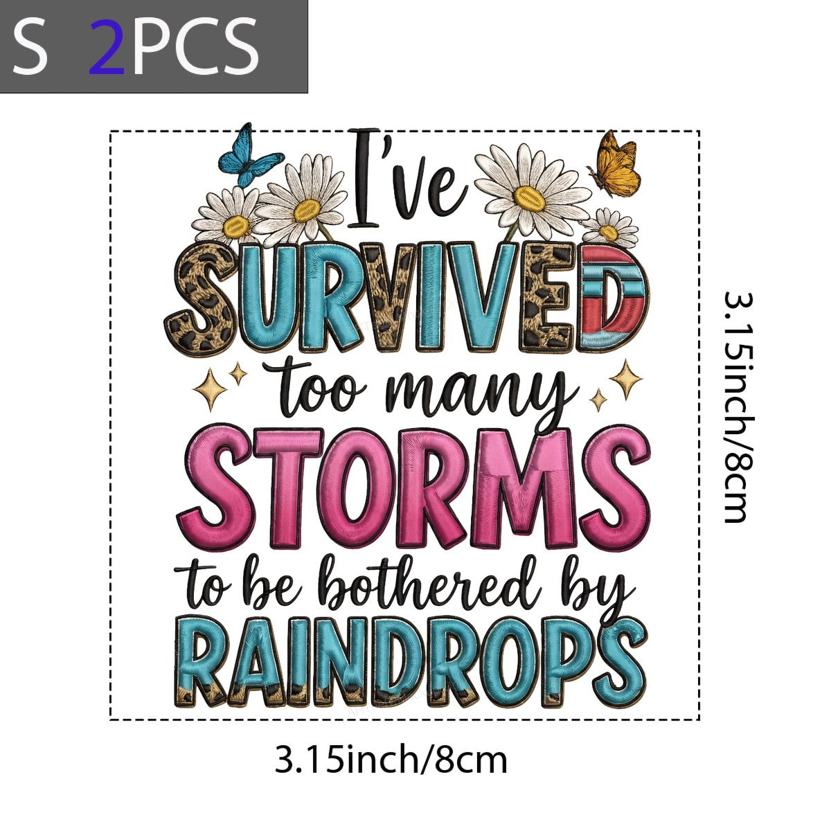 DTF Heat Transfer Iron On Sticker Iron On Heat Transfers Colorful Inspirational Lettering with Butterflies Flowers for Apparel T Shirts Hoodies Clearance - 8