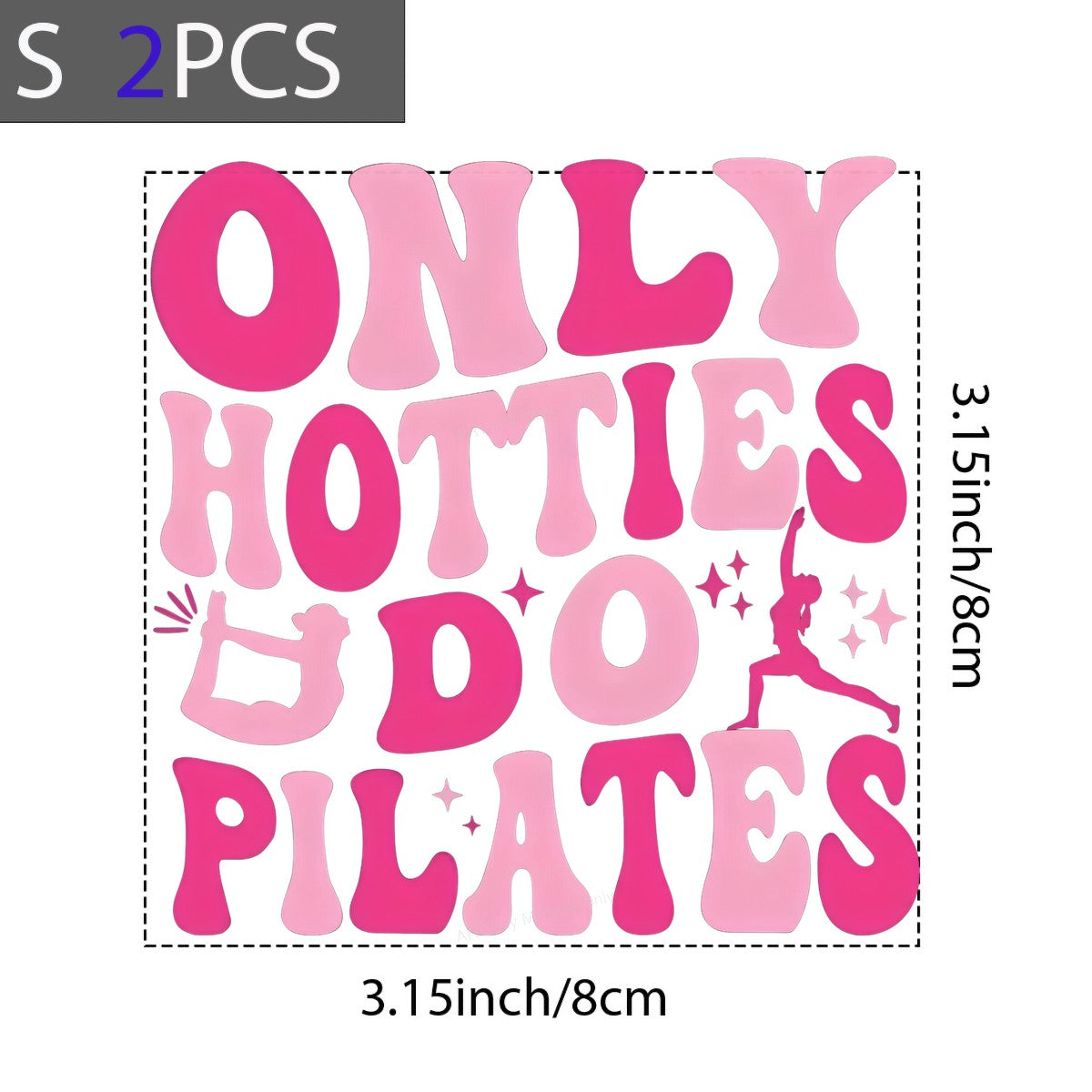 DTF Heat Transfer Iron On Sticker Iron On Heat Transfers Pink Pilates Inspired Design for T Shirts Hoodies Local Warehouse - 8