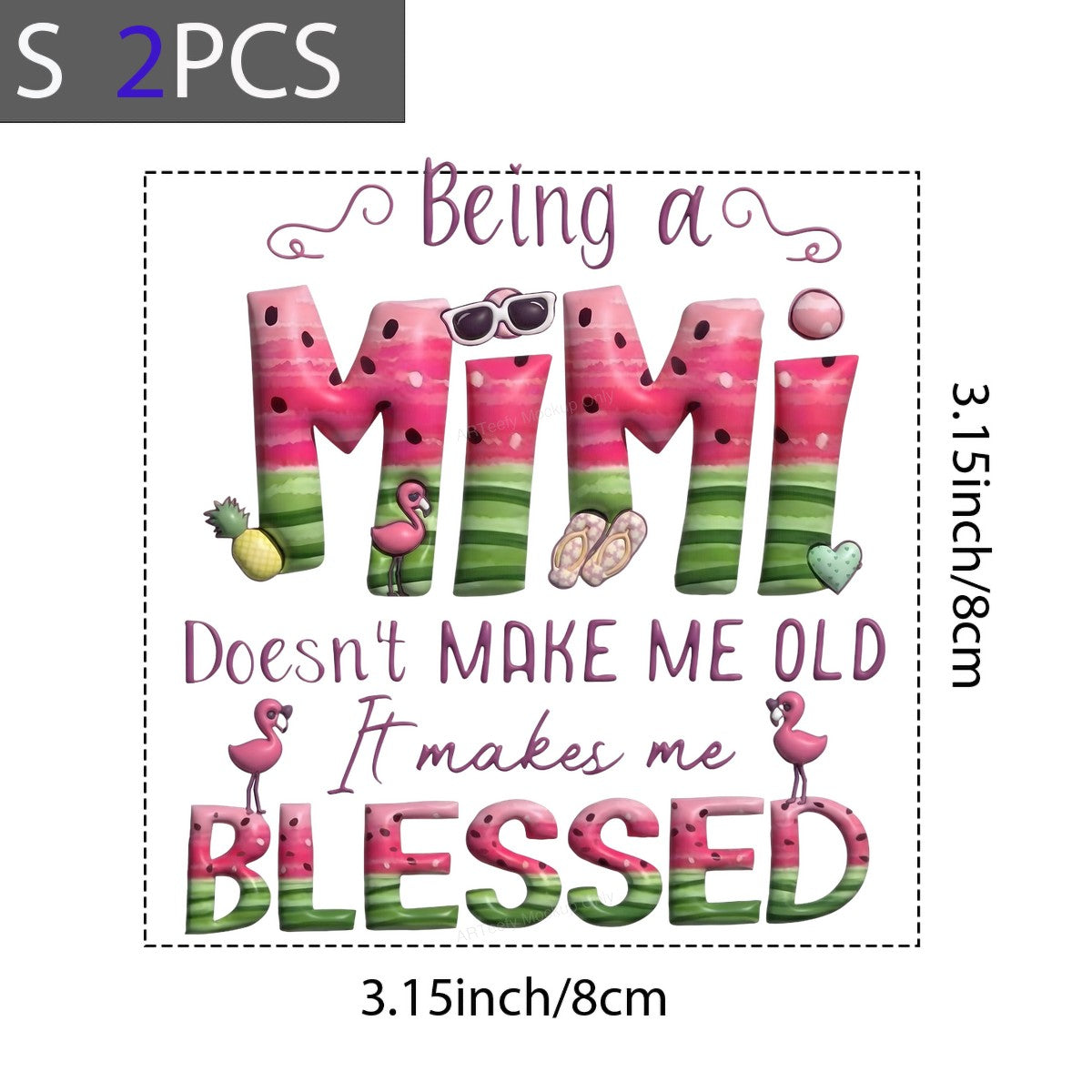 DTF Heat Transfer Iron On Sticker Iron On Heat Transfers Colorful Mimi Design Tropical Flamingos for T Shirts Hoodies Clearance - 8
