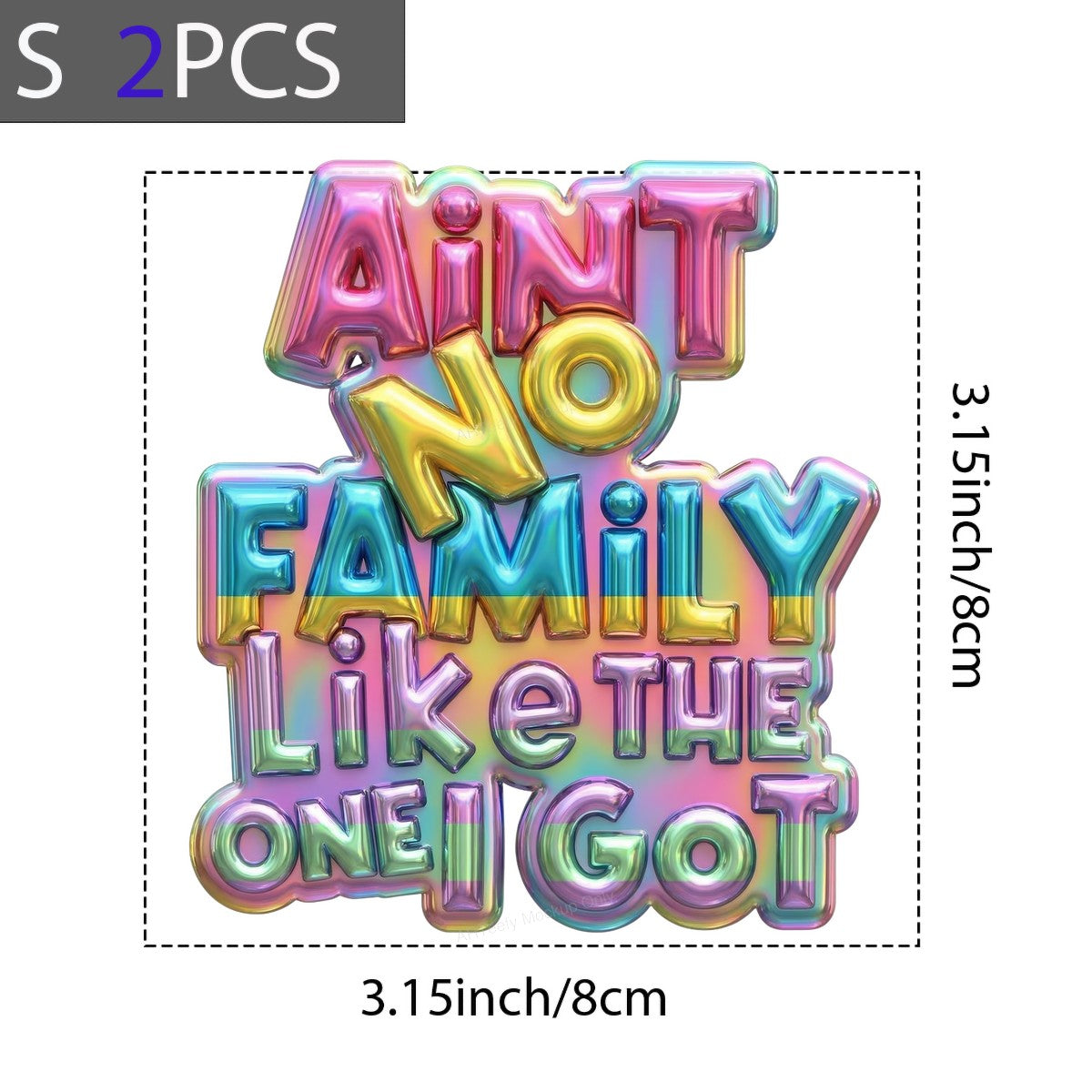 DTF Heat Transfer Iron On Sticker Iron On Heat Transfers Colorful Family Lettering for Apparel Bags Jackets Local Warehouse - 8