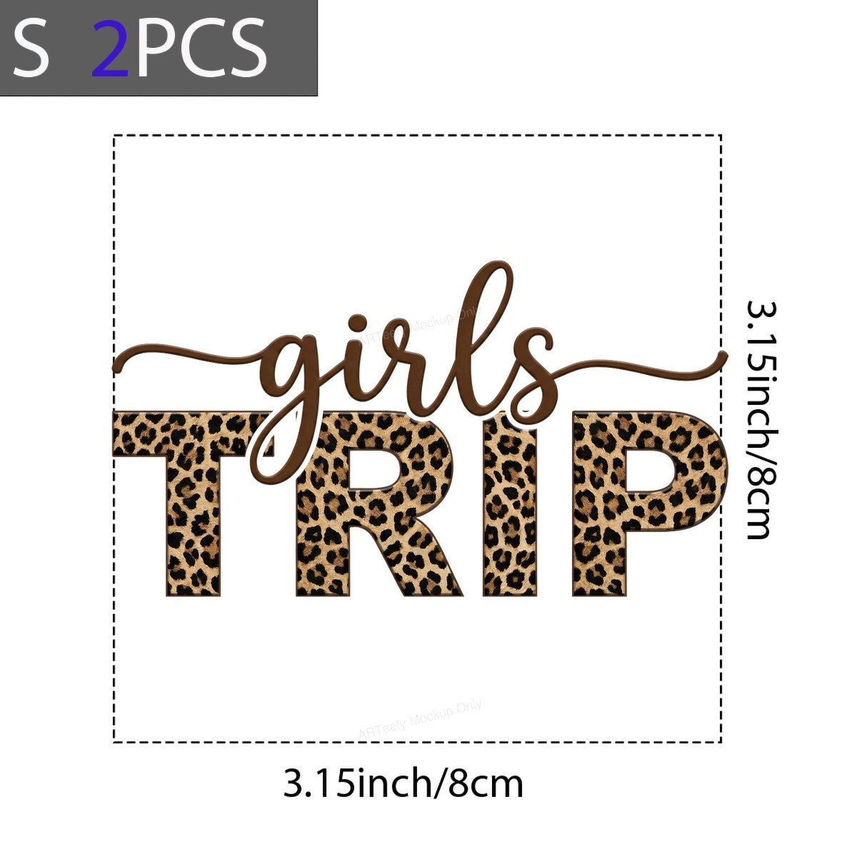 DTF Heat Transfer Iron On Sticker Iron On Heat Transfers Leopard Print Girls Trip Design for T Shirts Hoodies Clearance - 8