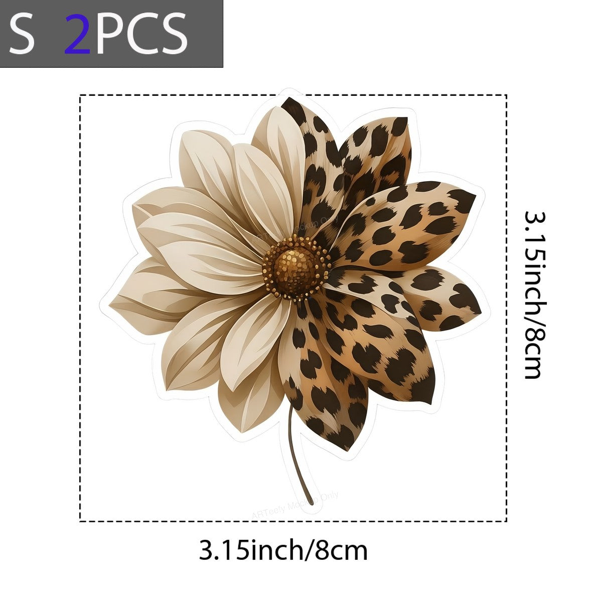 DTF Heat Transfer Iron On Sticker Iron On Heat Transfers Leopard Print Floral Design for T Shirts Apparel Crafts Local Warehouse - 8