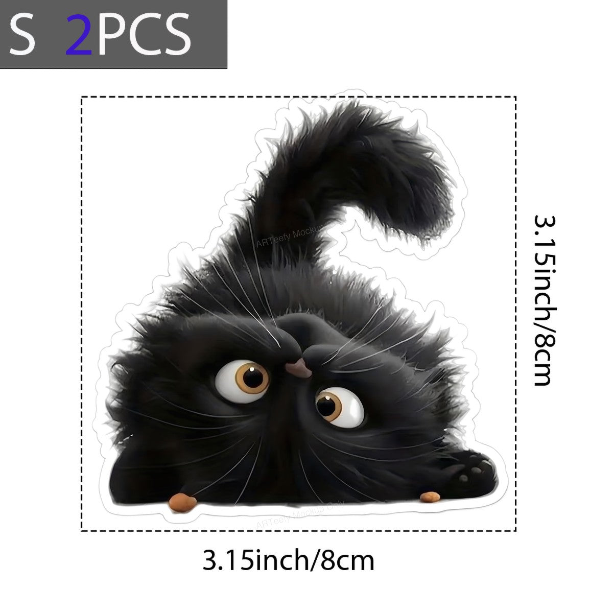 DTF Heat Transfer Iron On Sticker Iron On Heat Transfers Black Cat Cartoon Inspired Design for Apparel Halloween Decorations Local Warehouse - 8