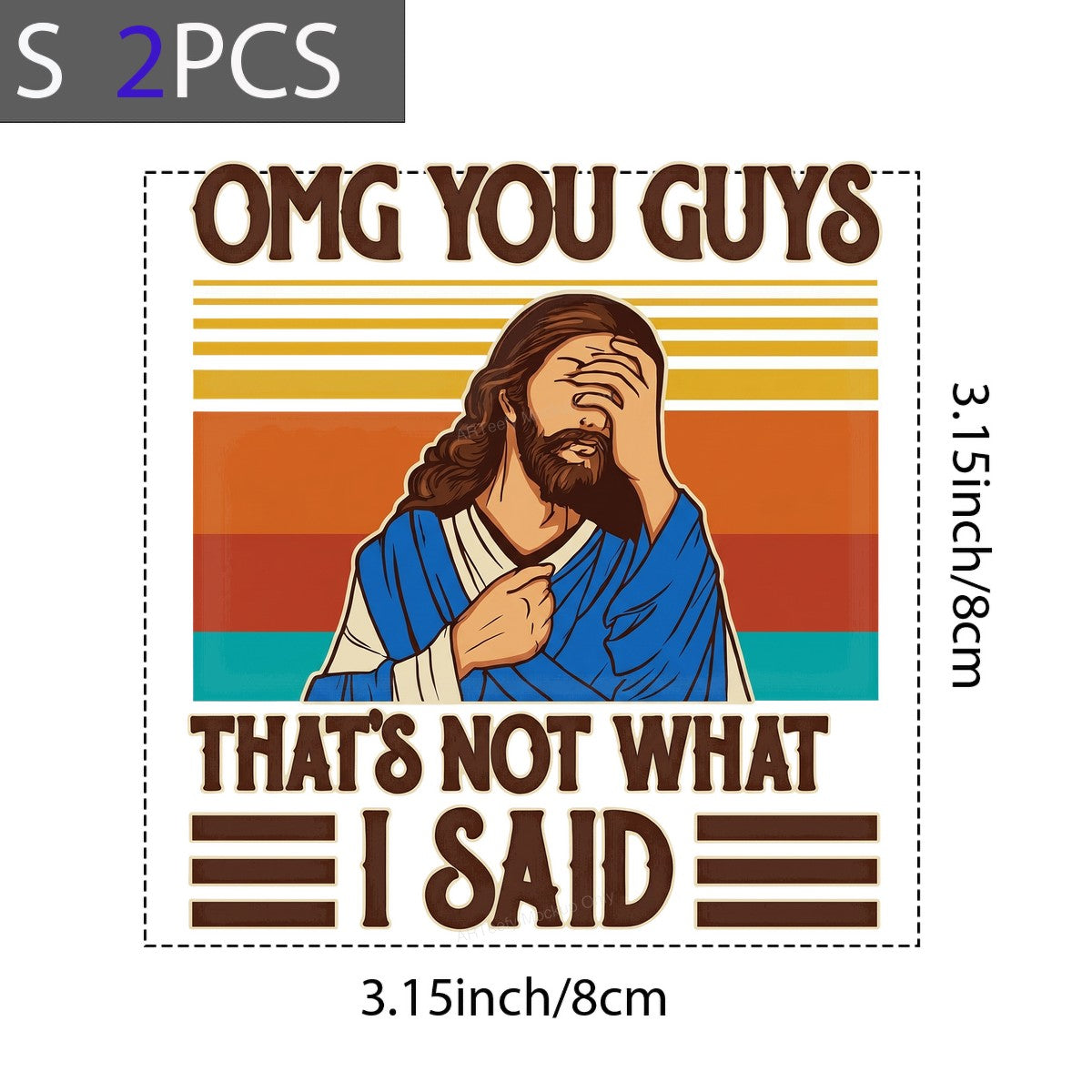 Christian Heat Transfer OMG You Guys That’s Not What I Said Retro Facepalm Graphic for T Shirts Hoodies and Tote Bags - 8