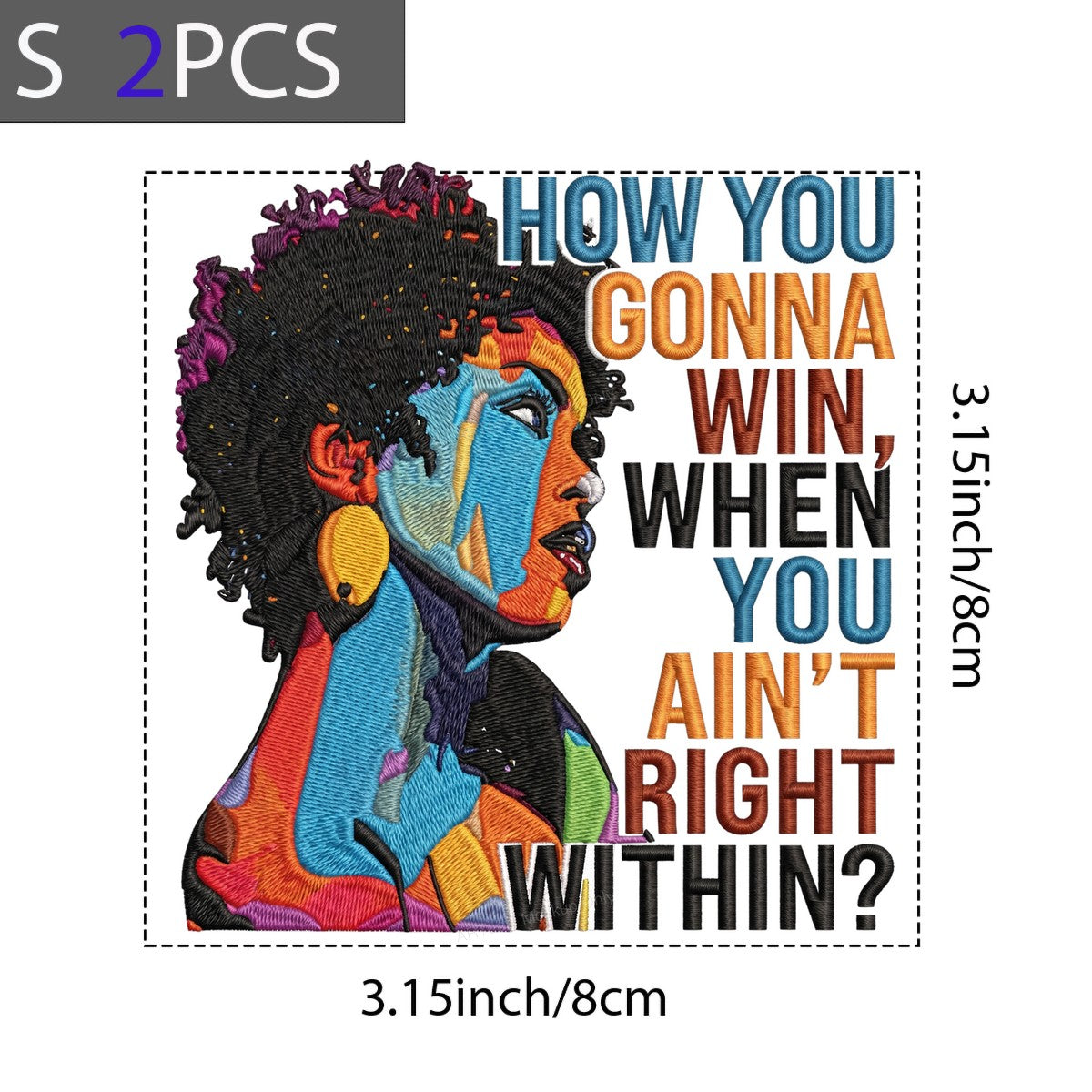 Funny Graphic Transfer How You Gonna Win When You Ain’t Right Within Colorful Afro Woman Design for T Shirts Hoodies and Tote Bags - 8
