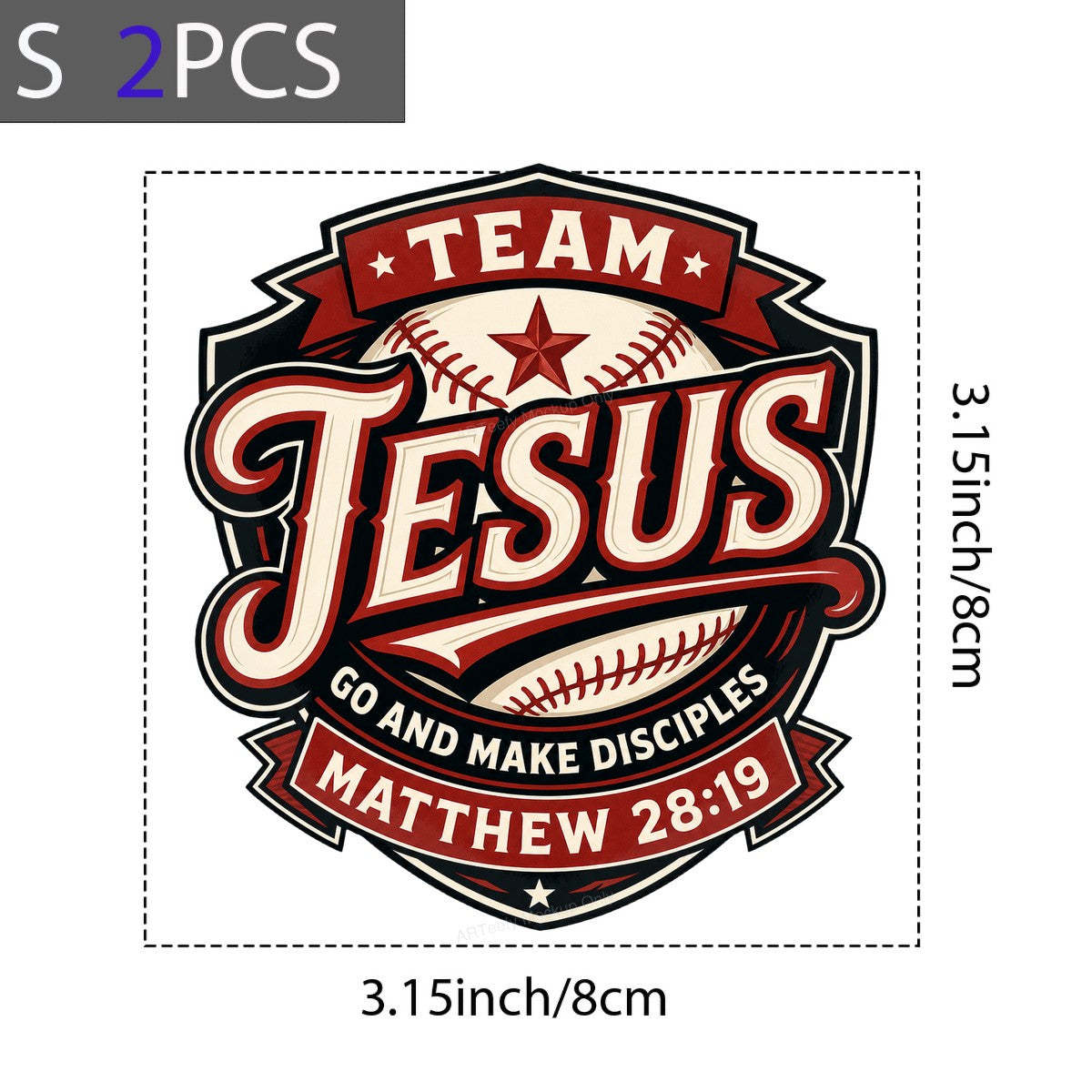Christian Heat Transfer Team Jesus Baseball Matthew 28:19 Graphic for T Shirts Hoodies and Game Day Apparel - 8