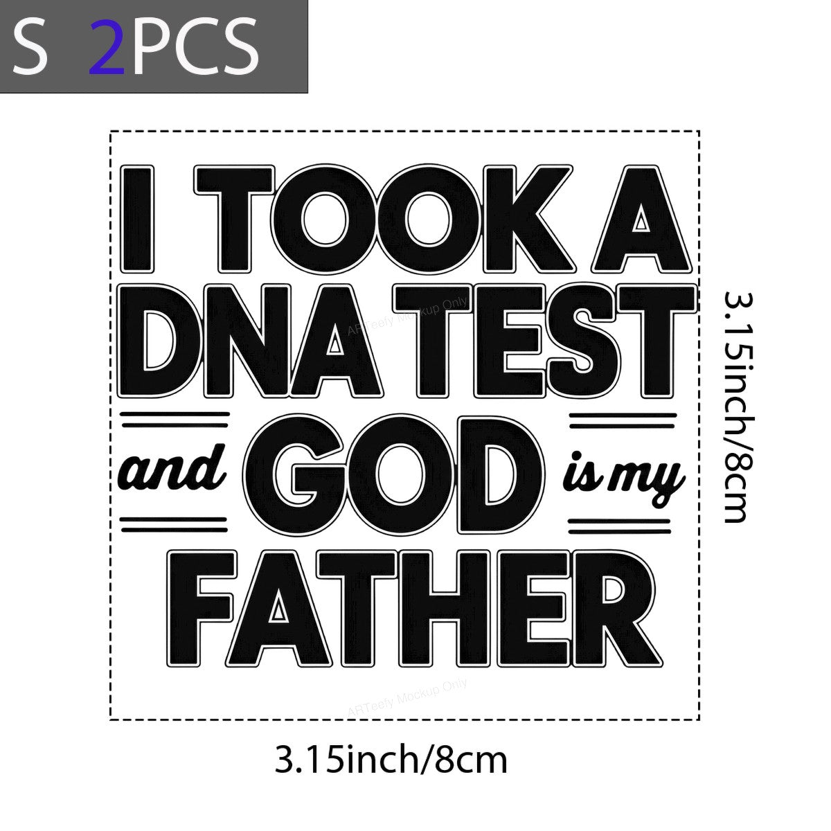 Christian Heat Transfer I Took a DNA Test God Is My Father Bold Typography Graphic for T Shirts Hoodies and Christian Apparel - 8