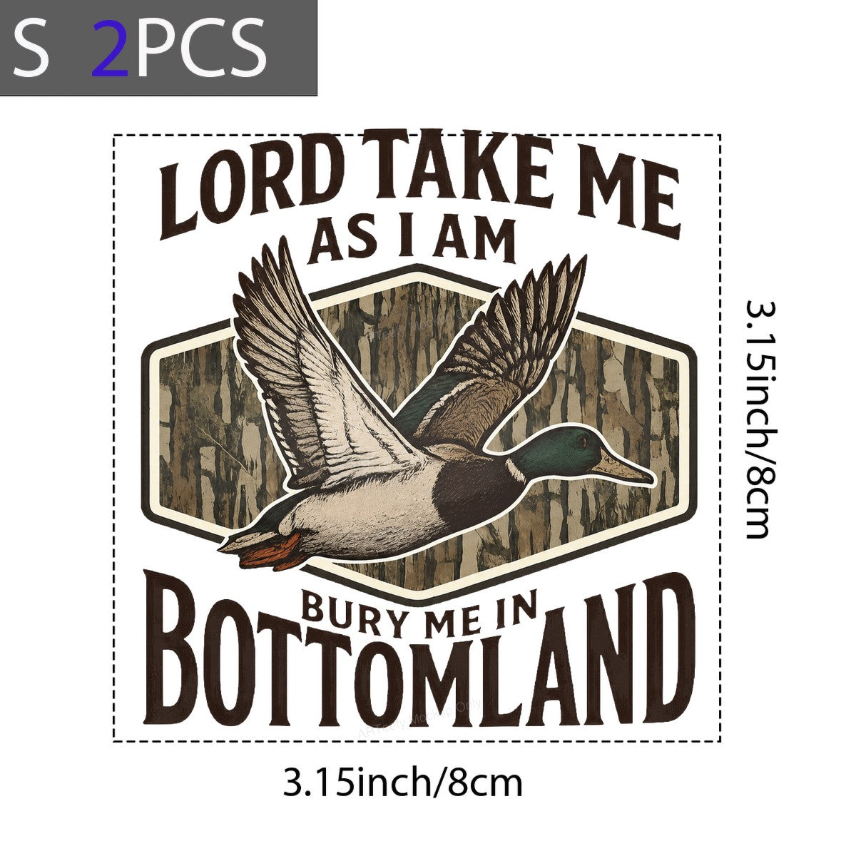 DTF Heat Transfer Lord Take Me As I Am Duck Hunting Bottomland Graphic for T Shirts Hoodies and Outdoor Apparel - 8