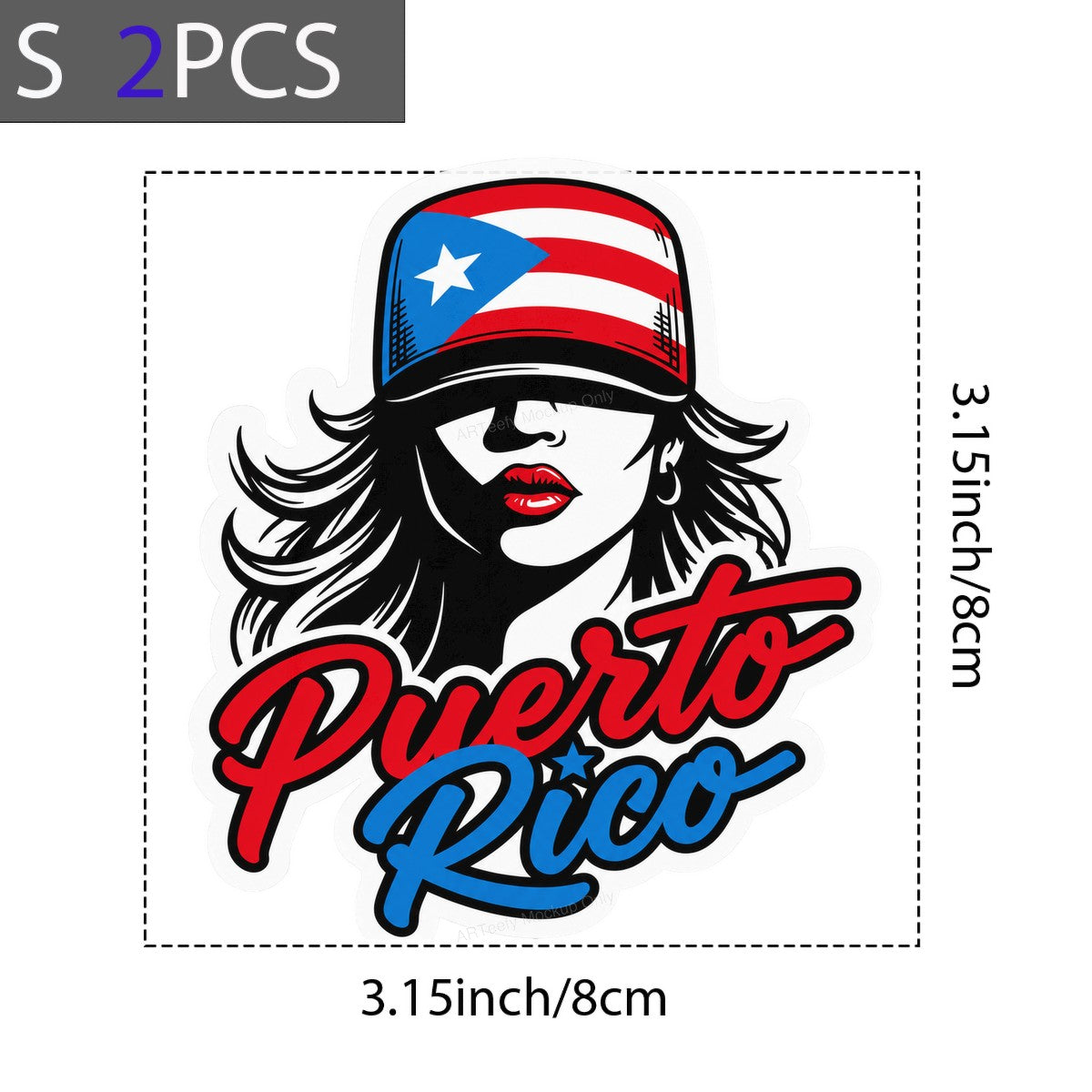 DTF Transfer Puerto Rico Flag Hat Retro Script Graphic for T Shirts Hoodies and Tote Bags - 8