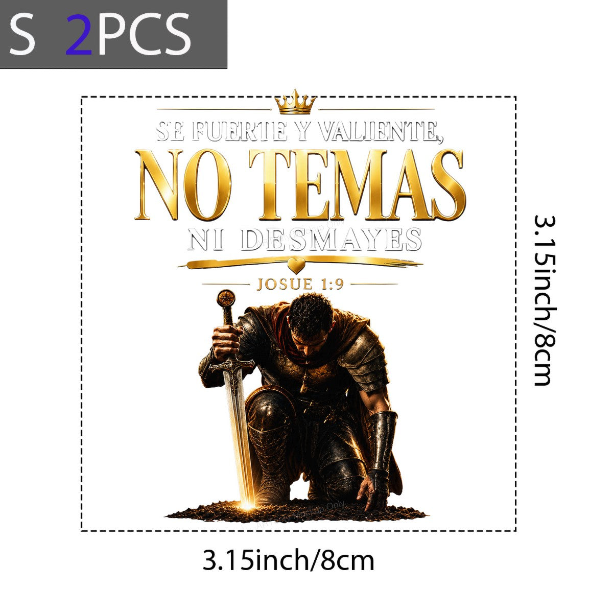 Christian Heat Transfer No Temas Ni Desmayes Spanish Bible Verse Warrior Graphic for T Shirts Hoodies and Christian Apparel - 8