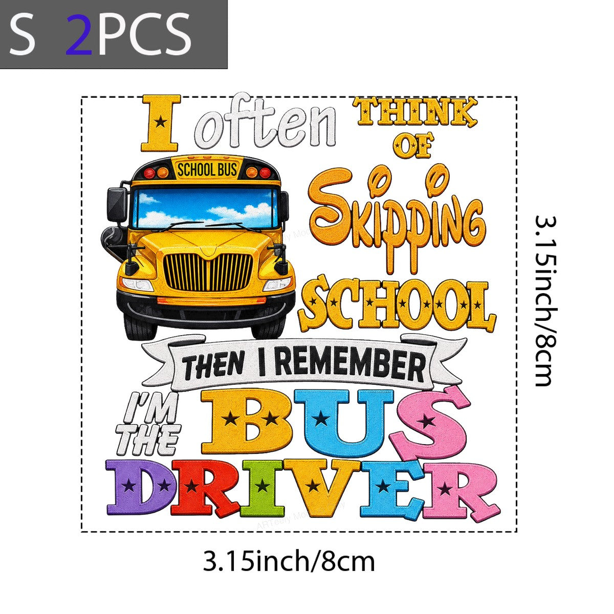 Funny Graphic Transfer Bus Driver Skipping School Quote with Yellow School Bus for T Shirts Hoodies and Gifts - 8