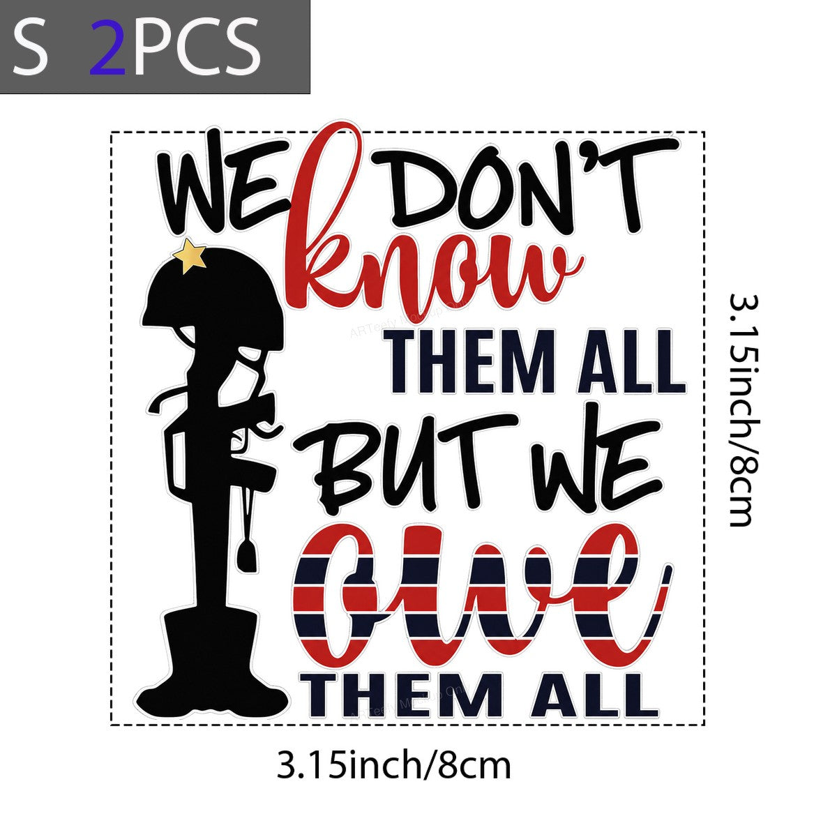 DTF Heat Transfer We Don’t Know Them All But We Owe Them All Patriotic Soldier Graphic for Memorial Day T Shirts and Hoodies - 8
