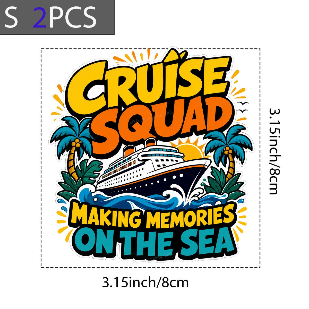 DTF Heat Transfer Cruise Squad Making Memories on the Sea Cruise Ship Graphic for T Shirts Hoodies and Vacation Apparel - 8