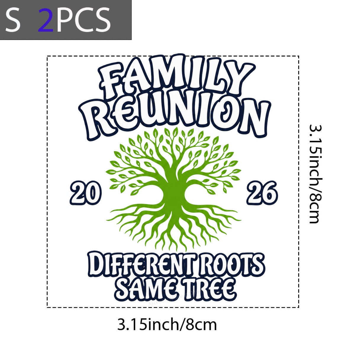 DTF Transfer Family Reunion 2026 Different Roots Same Tree Green Tree Graphic for T Shirts Hoodies and Tote Bags - 8