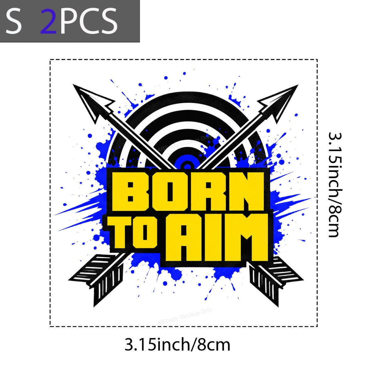 DTF Transfer Born To Aim Archery Target and Arrows Graphic for T Shirts Hoodies and Sports Apparel - 8