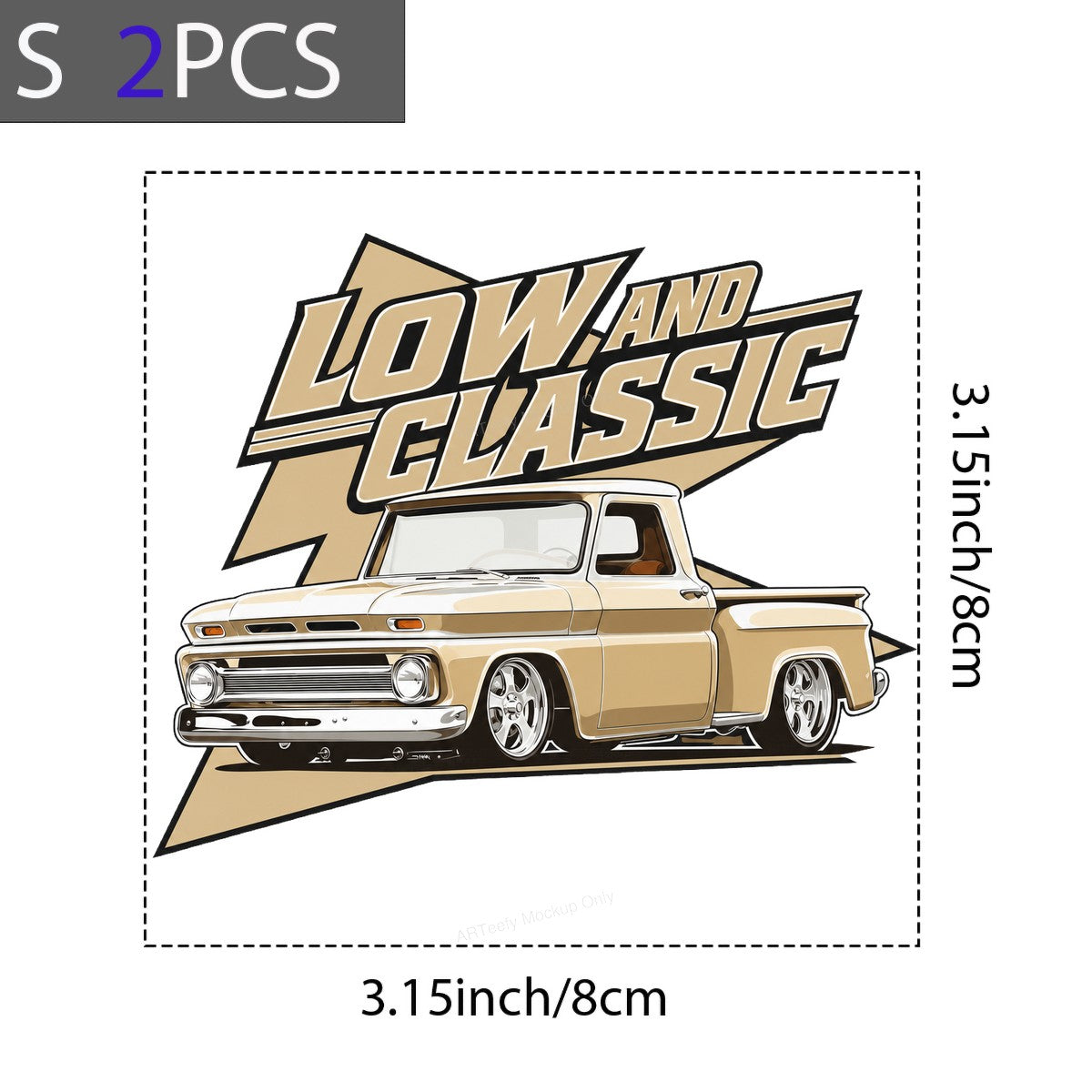 DTF Heat Transfer Low and Classic Retro Pickup Truck Graphic for T Shirts Hoodies and Car Enthusiast Gifts - 8