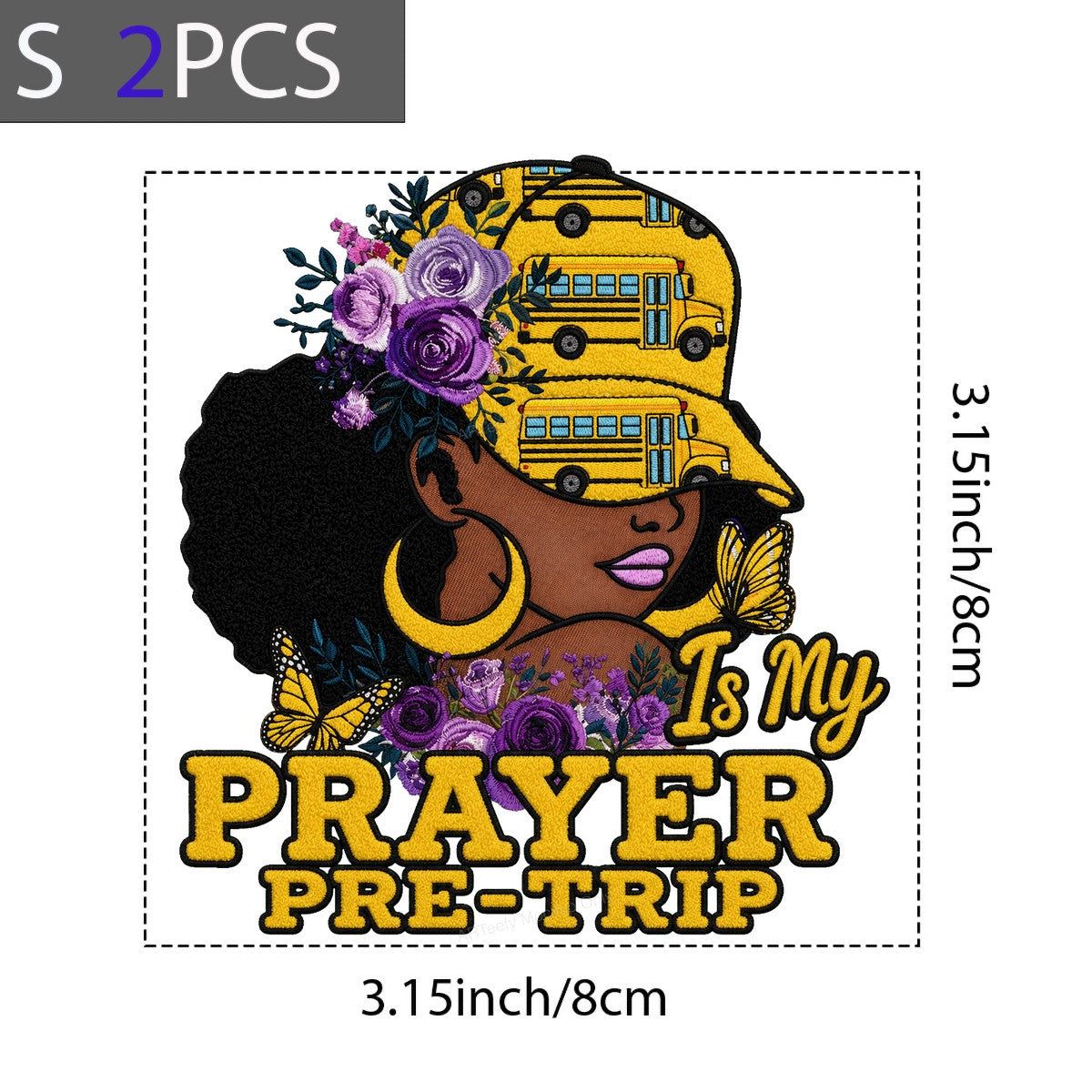 DTF Transfer School Bus Driver Prayer Pre-Trip Afro Woman Floral Graphic for T Shirts Hoodies and Tote Bags - 8
