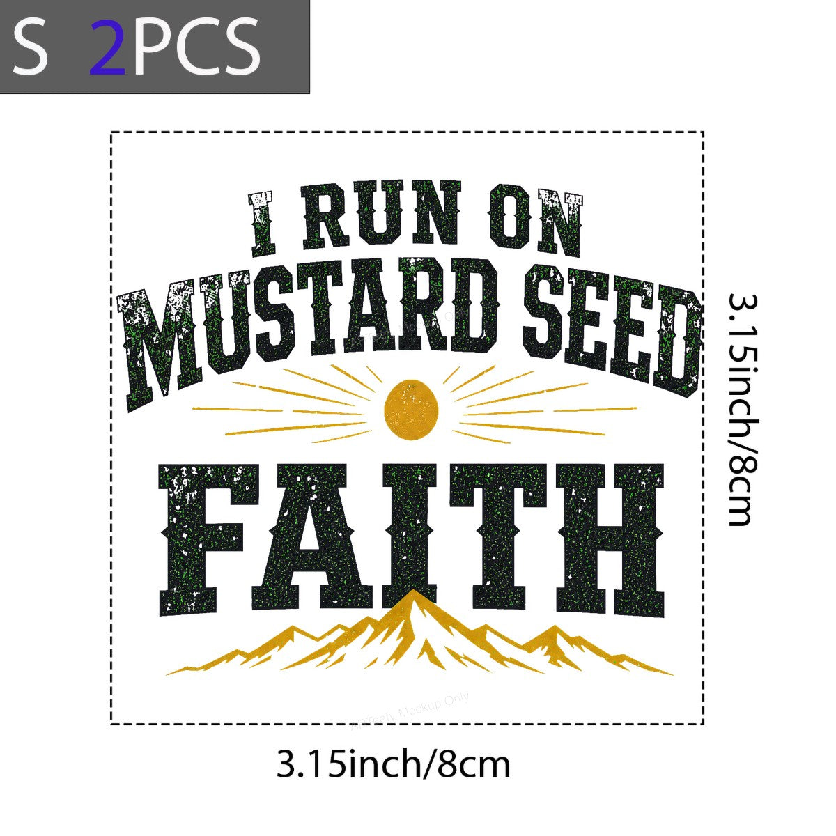 Christian Heat Transfer I Run On Mustard Seed Faith Mountain Graphic for T Shirts Hoodies and Tote Bags - 8