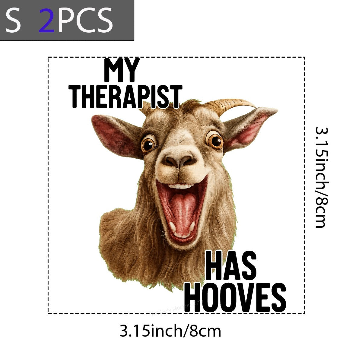 Funny Graphic Transfer My Therapist Has Hooves Goat Illustration for T Shirts Hoodies and Casual Wear - 8