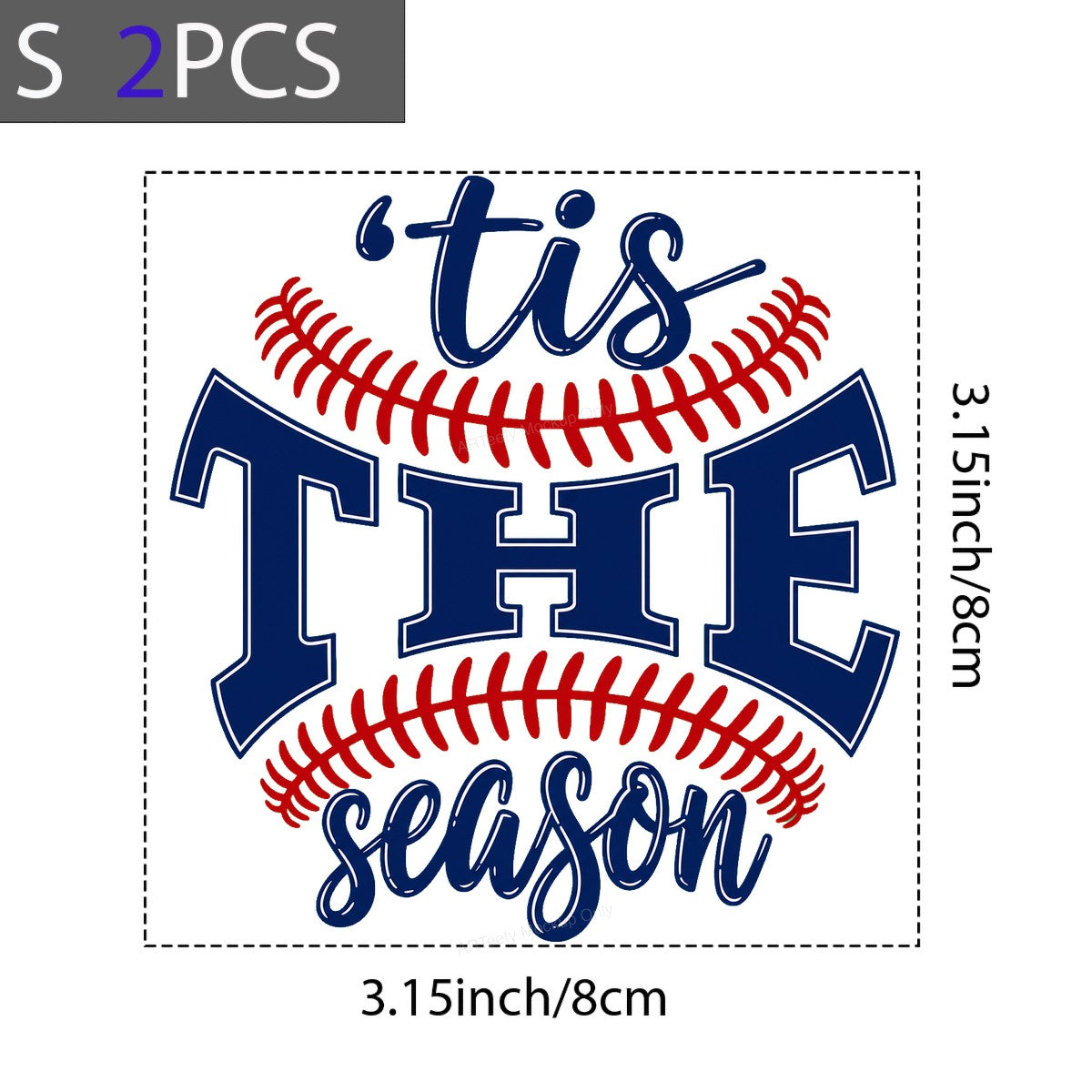 DTF Transfer ’Tis The Season Baseball Script Graphic for T Shirts Hoodies and Game Day Apparel - 8