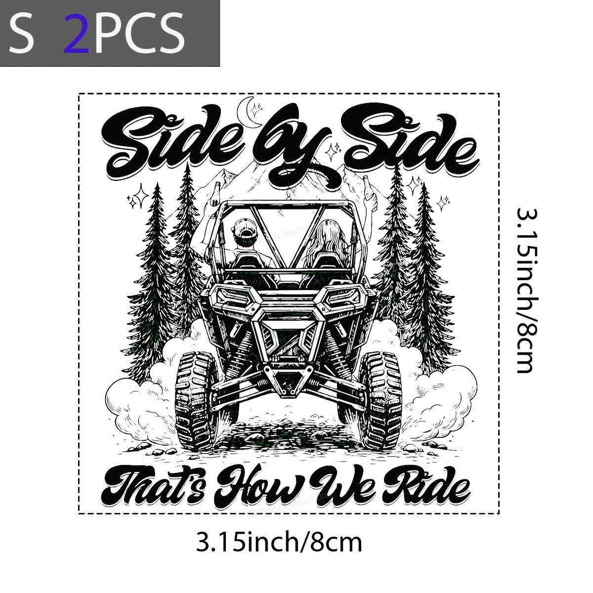 DTF Transfer Side by Side That’s How We Ride Off Road UTV Graphic for T Shirts Hoodies and Outdoor Apparel - 8
