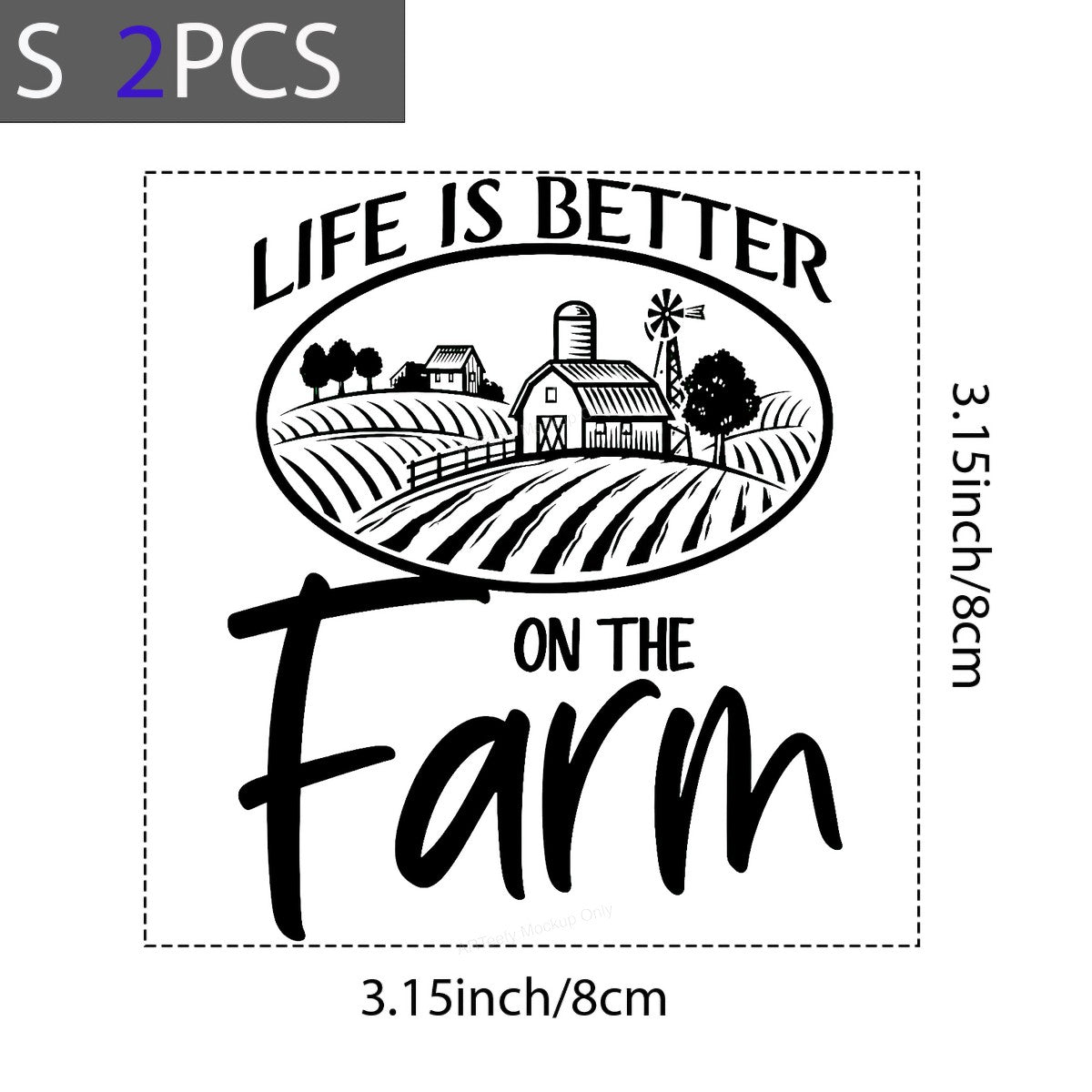 DTF Transfer Life Is Better On The Farm Country Barn Graphic for T Shirts Hoodies and Tote Bags - 8