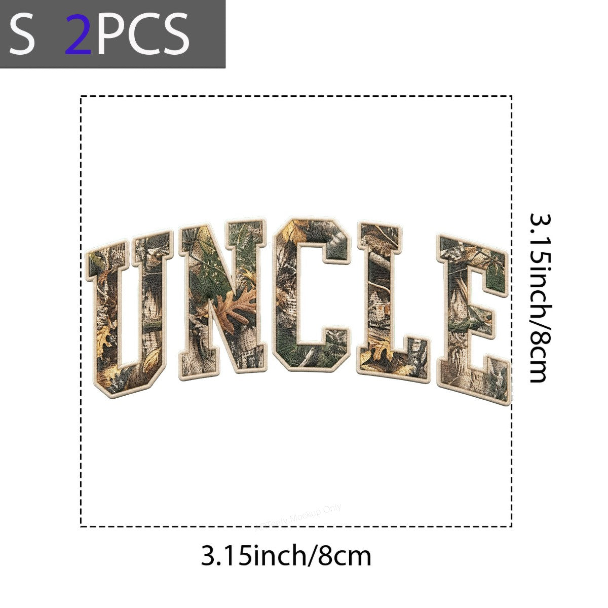 Heat Transfer Patch UNCLE Camouflage Letter Graphic for T Shirts Hoodies and Gifts - 8