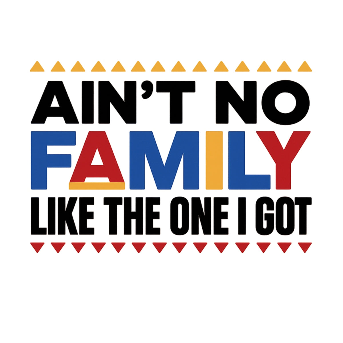 DTF Heat Transfer Iron On Sticker, Colorful Family Quote Graphic, for Family Reunion Apparel and Home Decor