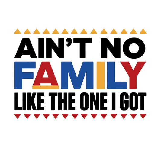 DTF Heat Transfer Iron On Sticker, Colorful Family Quote Graphic, for Family Reunion Apparel and Home Decor