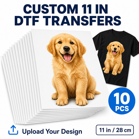 10 Custom DTF Transfers - 11" x 11" (28 x 28 cm)