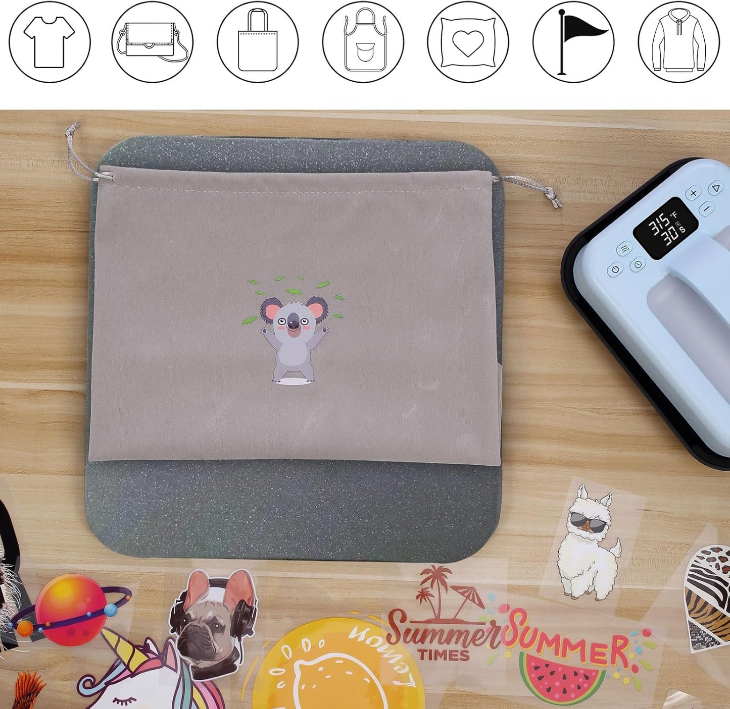 15"x15" Reversible Heat Press Mat for Cricut EasyPress/EasyPress 2 - Professional Insulating Pad for HTV Vinyl Transfer & Ironing Projects