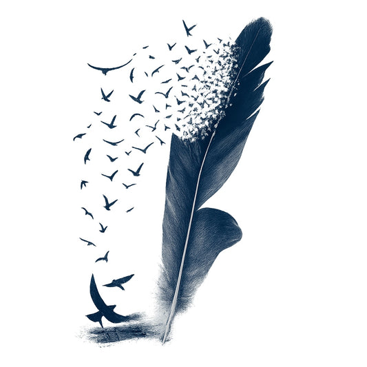 Watercolor Feather Iron On Transfers – Cute 90s Aesthetic Heat Press Decals for DIY Clothing, Washable Stickers for T-Shirts – Easy Heat Press Vinyl for Fashion