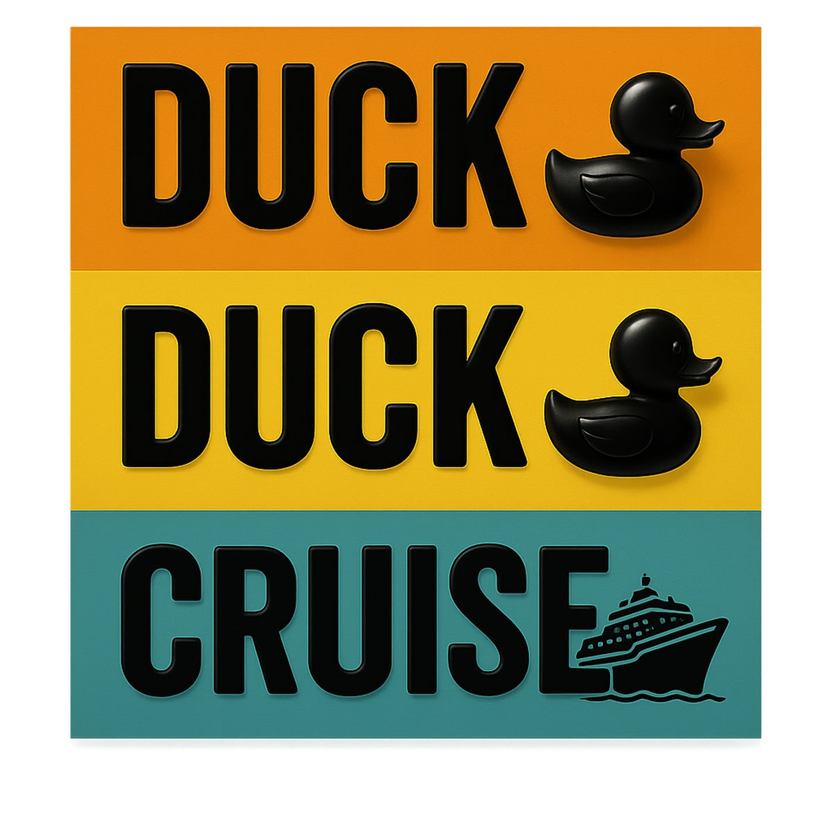 Funny Duck Duck Cruise DTF Iron On Transfer for T-Shirts，Cute Waterproof Heat Press Decal for DIY Shirts, Bags, Hoodies，Cruise Vacation Sublimation Patch，No Weeding Needed