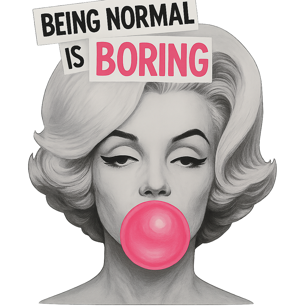 "Normal Is Boring" Iron-On Transfer Sticker, Vintage Inspired， DIY Heat Press Decal for T-Shirts