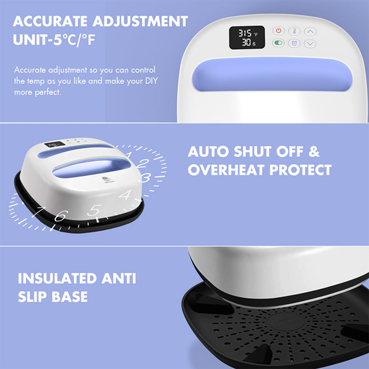 9''x9'' Heat Press Machine (Purple)