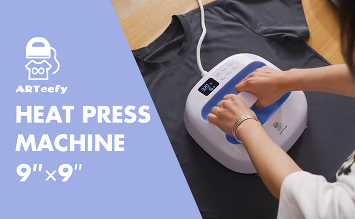9''x9'' Heat Press Machine (Purple)