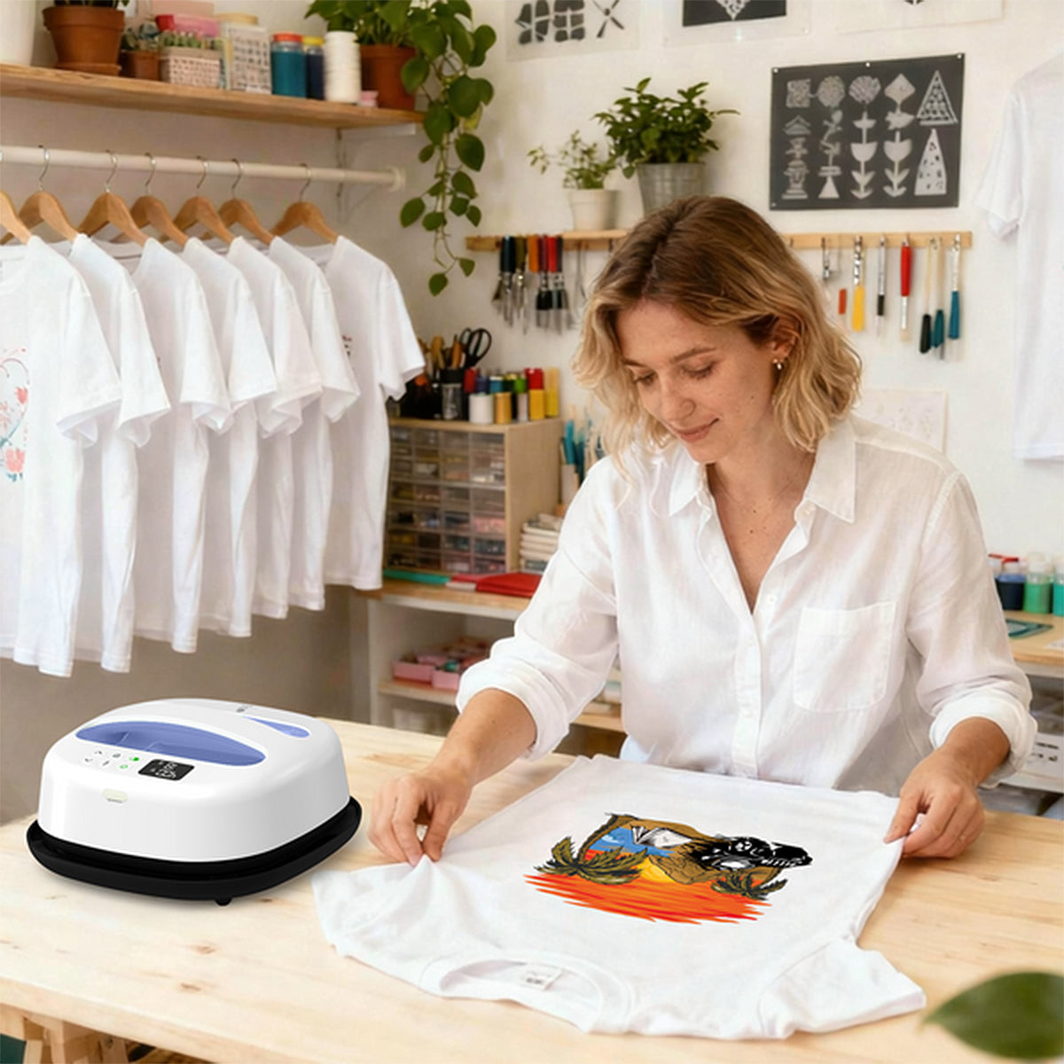 9''x9'' Heat Press Machine (Purple)