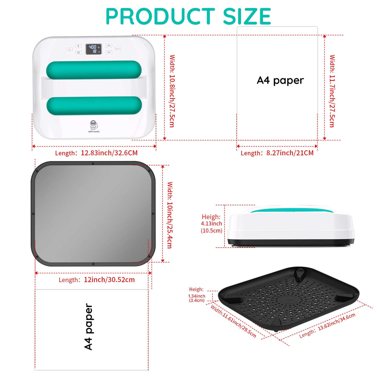 12''x10''Heat Press(Green)