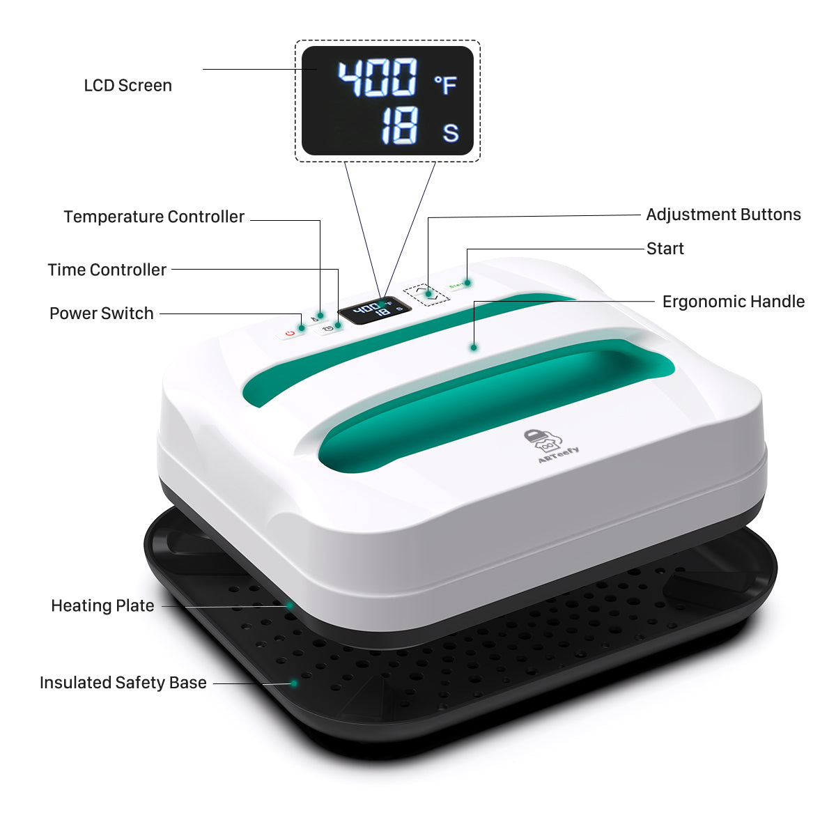 12''x10''Heat Press(Green)