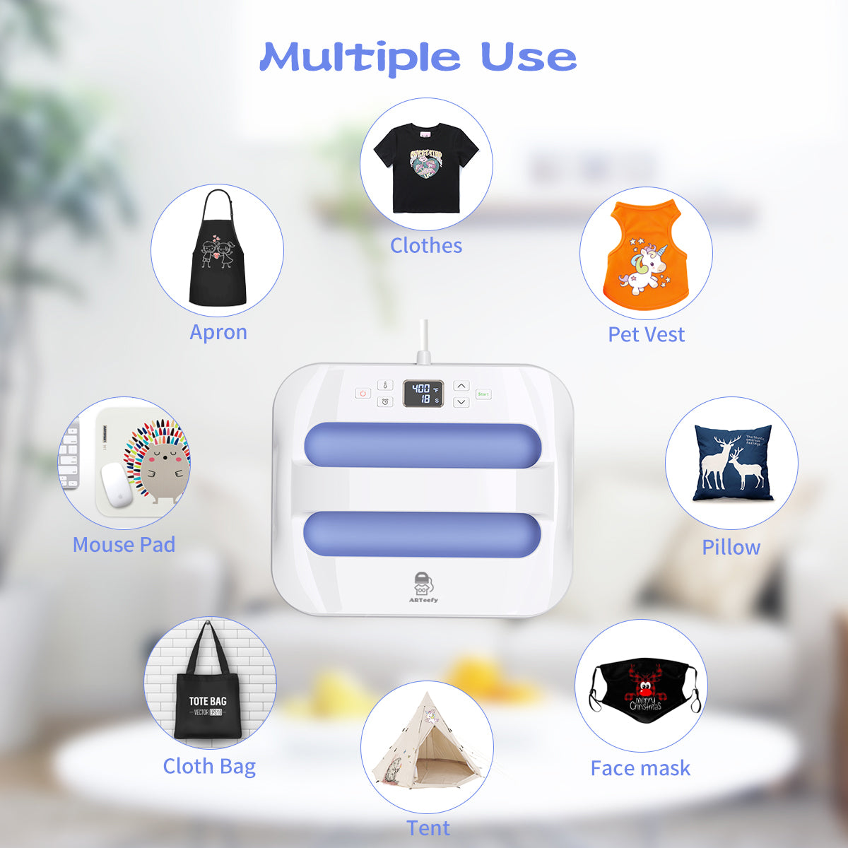 12''x10''Heat Press Machine (Purple)