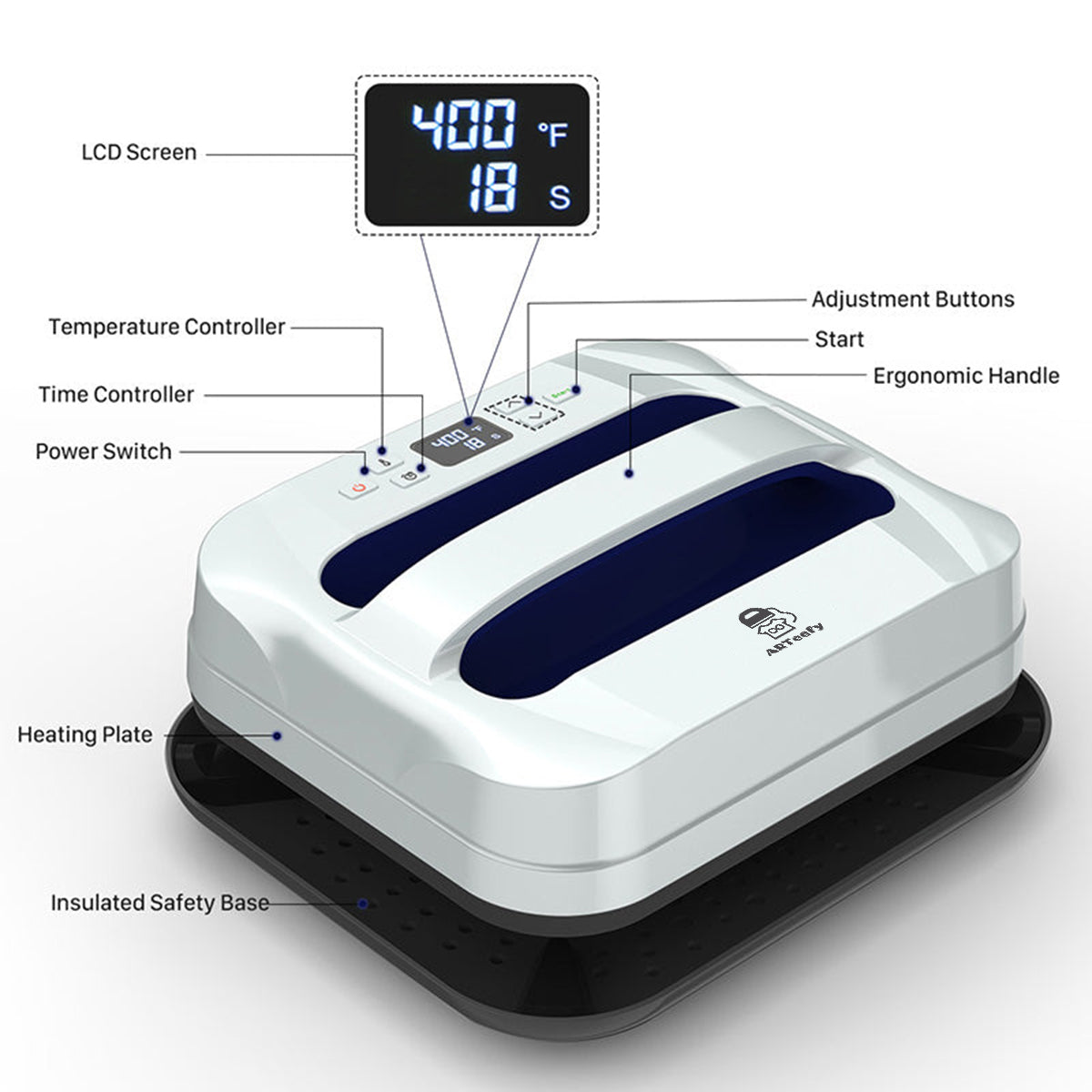 12''x10''Heat Press(Silver)