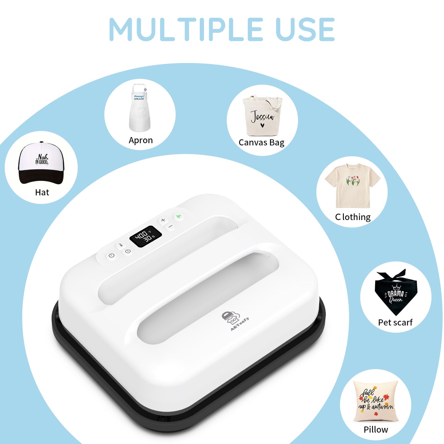 12''x10''Heat Press Machine (White)