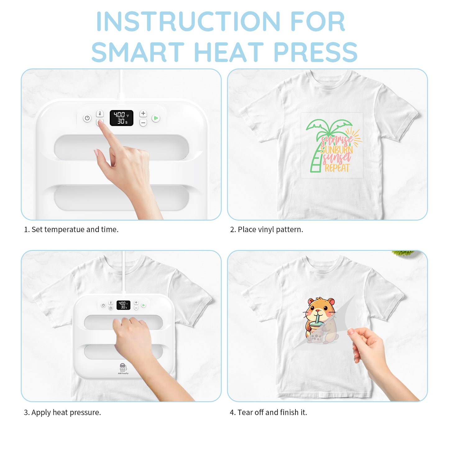 12''x10''Heat Press Machine (White)