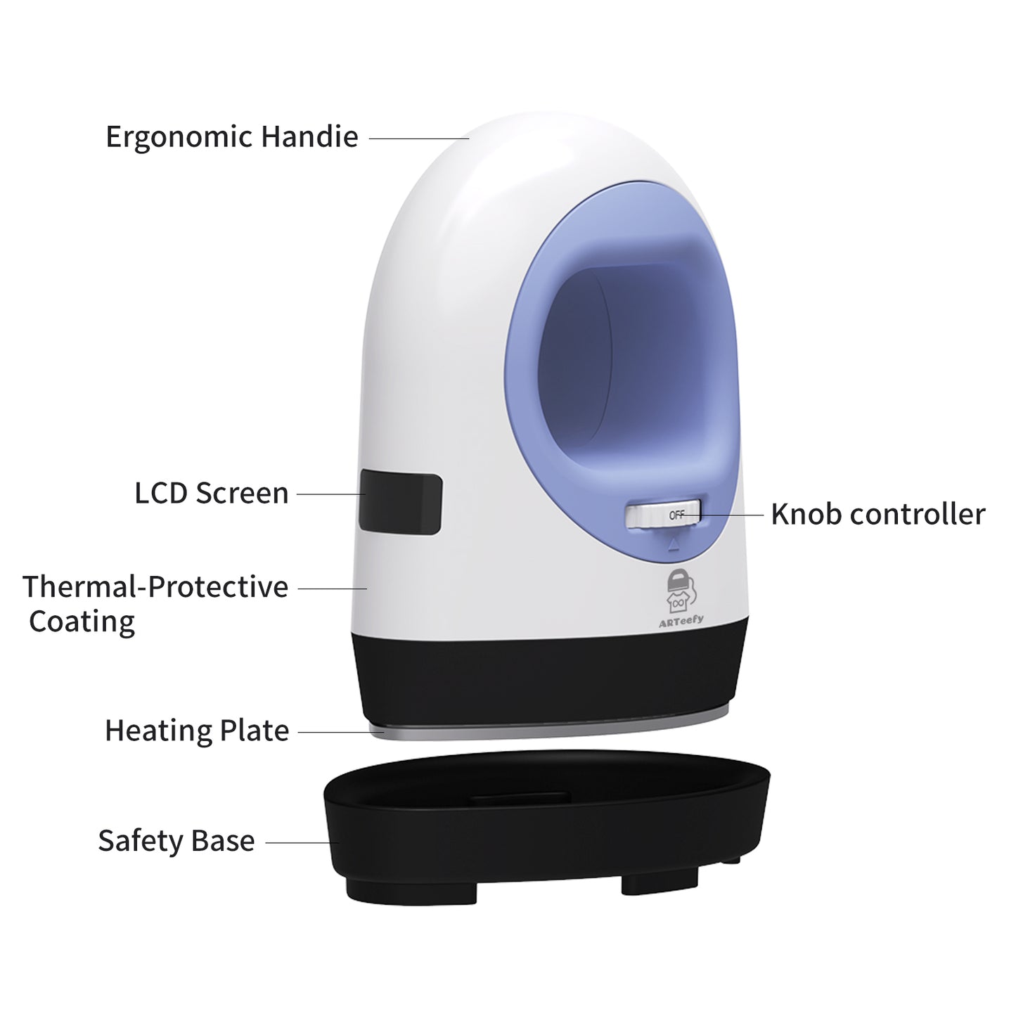 4''x3'' Heat Press(Purple)